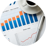 A small, circular cropping of graphs on paper